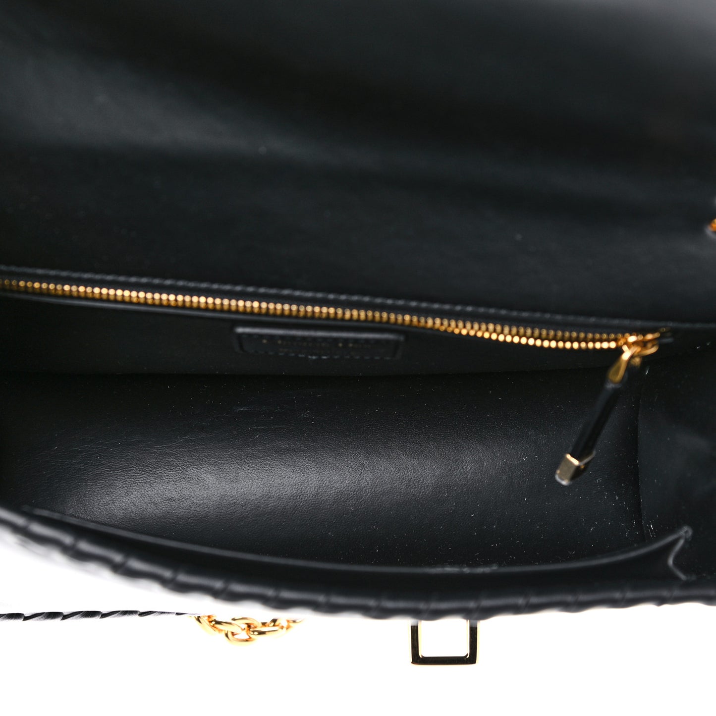 Calfskin Braided 30 Montaigne Chain Flap Bag Black