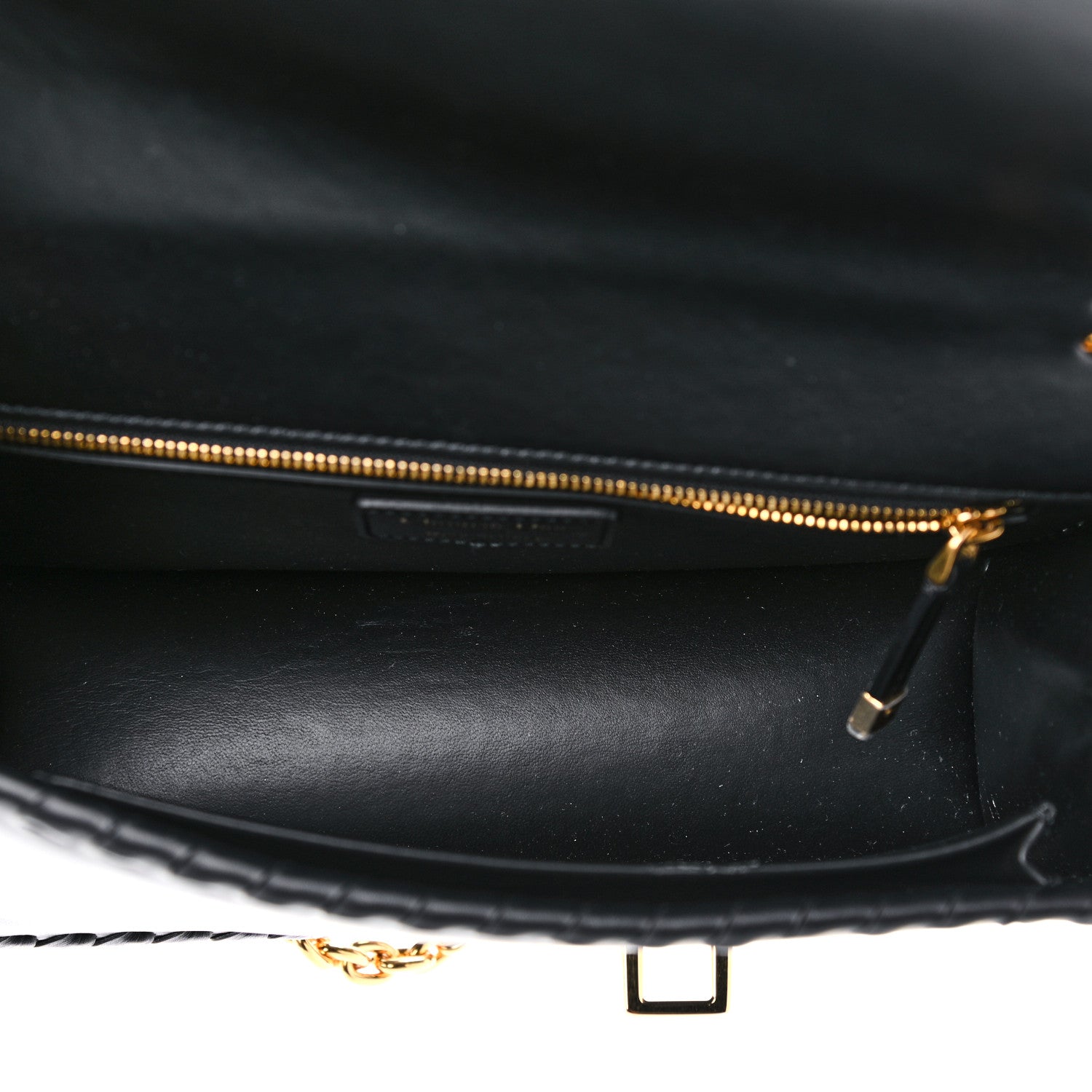 Christian Dior Calfskin Braided 30 Montaigne Chain Flap Bag Black 8 of 18