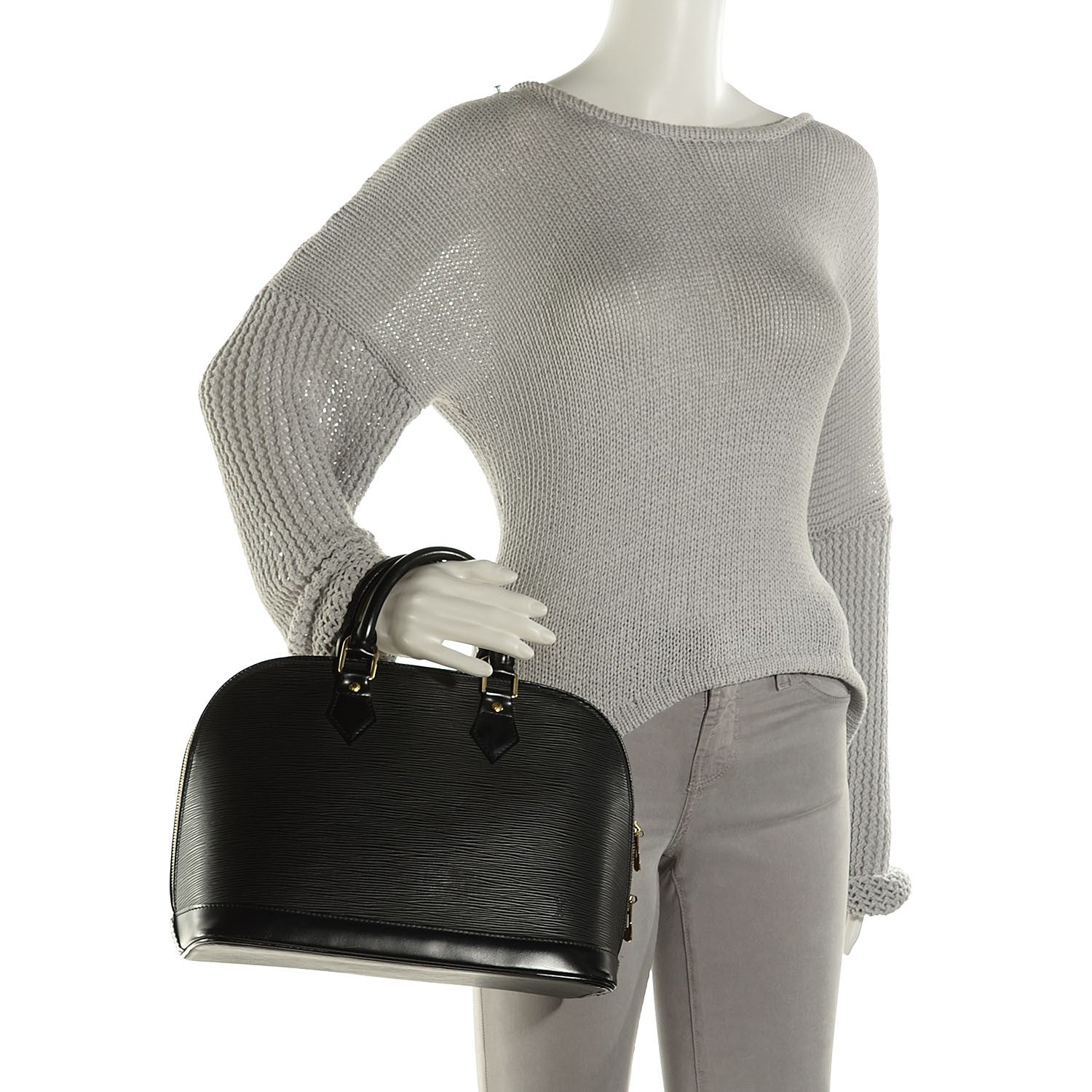 Louis Vuitton Epi Alma PM Black 2 of 7