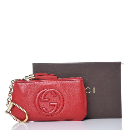 Gucci Pebbled Calfskin Soho Key Case Red 8 of 8