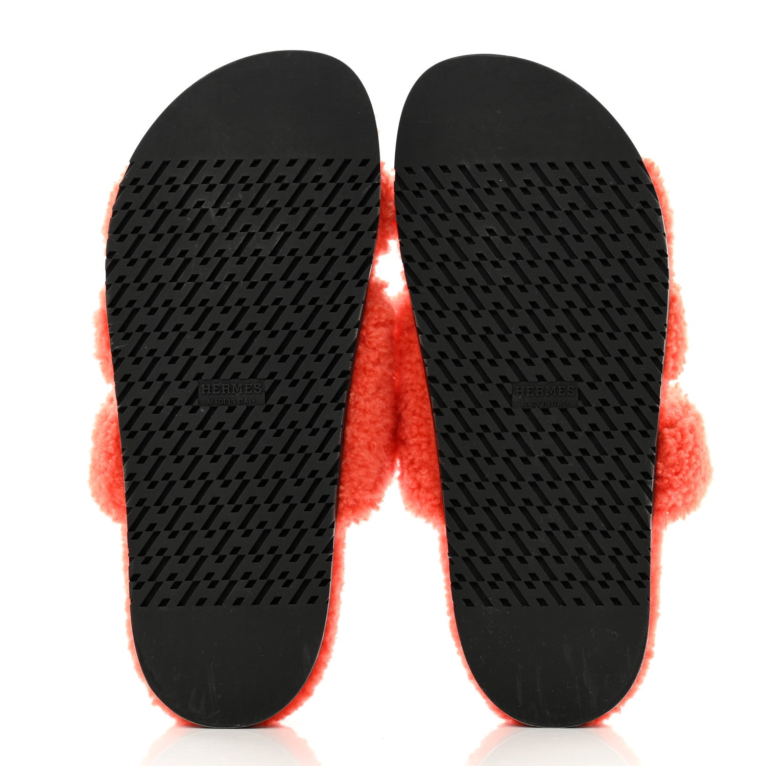 Hermes Woolskin Womens Chypre Sandals 41 Orange 5 of 8