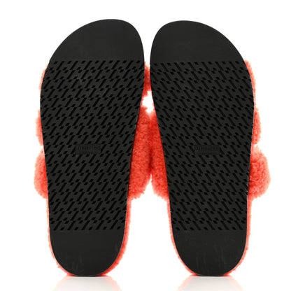Hermes Woolskin Womens Chypre Sandals 41 Orange 5 of 8