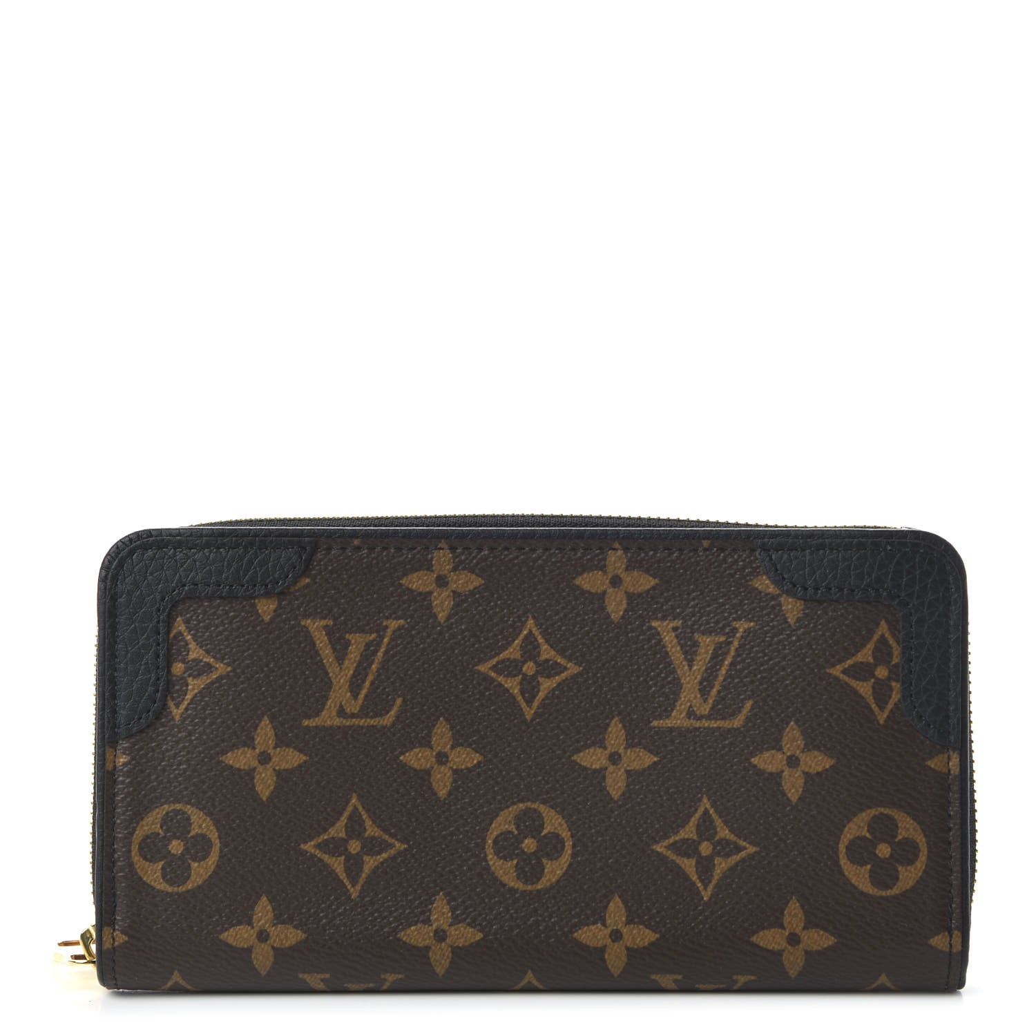 Louis Vuitton Monogram Zippy Retiro Wallet Black 1 of 9