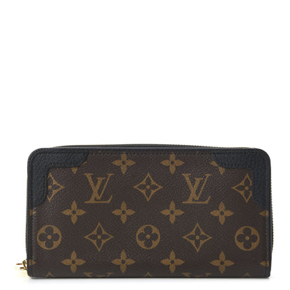 Louis Vuitton Monogram Zippy Retiro Wallet Black 1 of 9