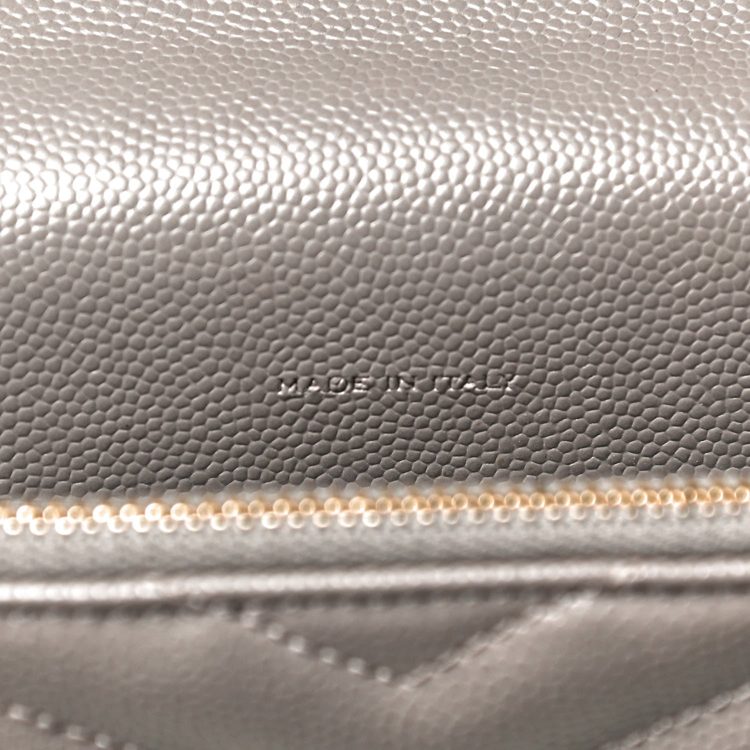 Saint Laurent Grain De Poudre Matelasse Chevron Monogram Envelope Chain Wallet Earth 8 of 15