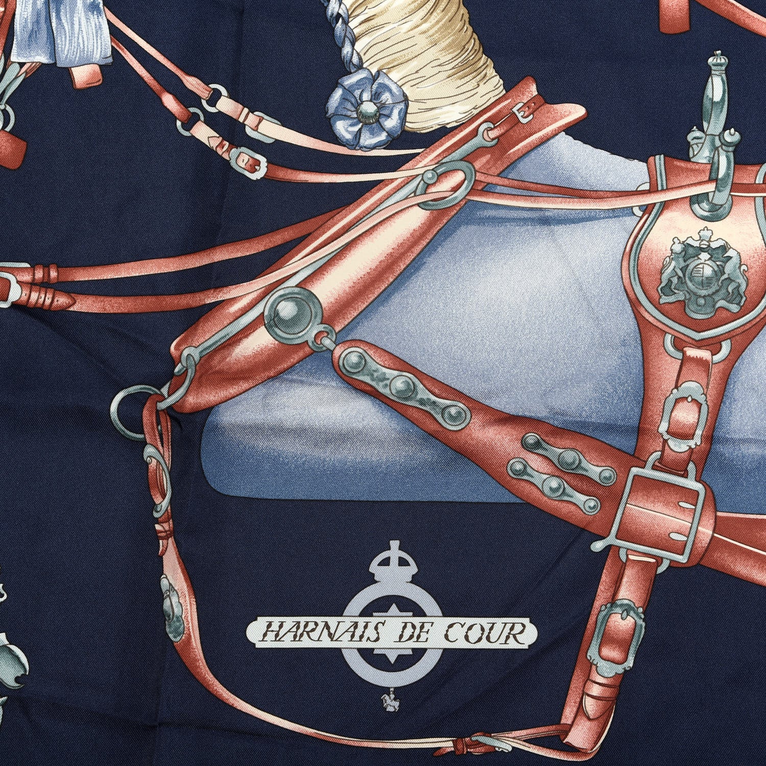 Hermes Silk Harnais De Cour Scarf 90 4 of 4