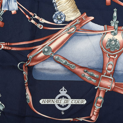 Hermes Silk Harnais De Cour Scarf 90 4 of 4