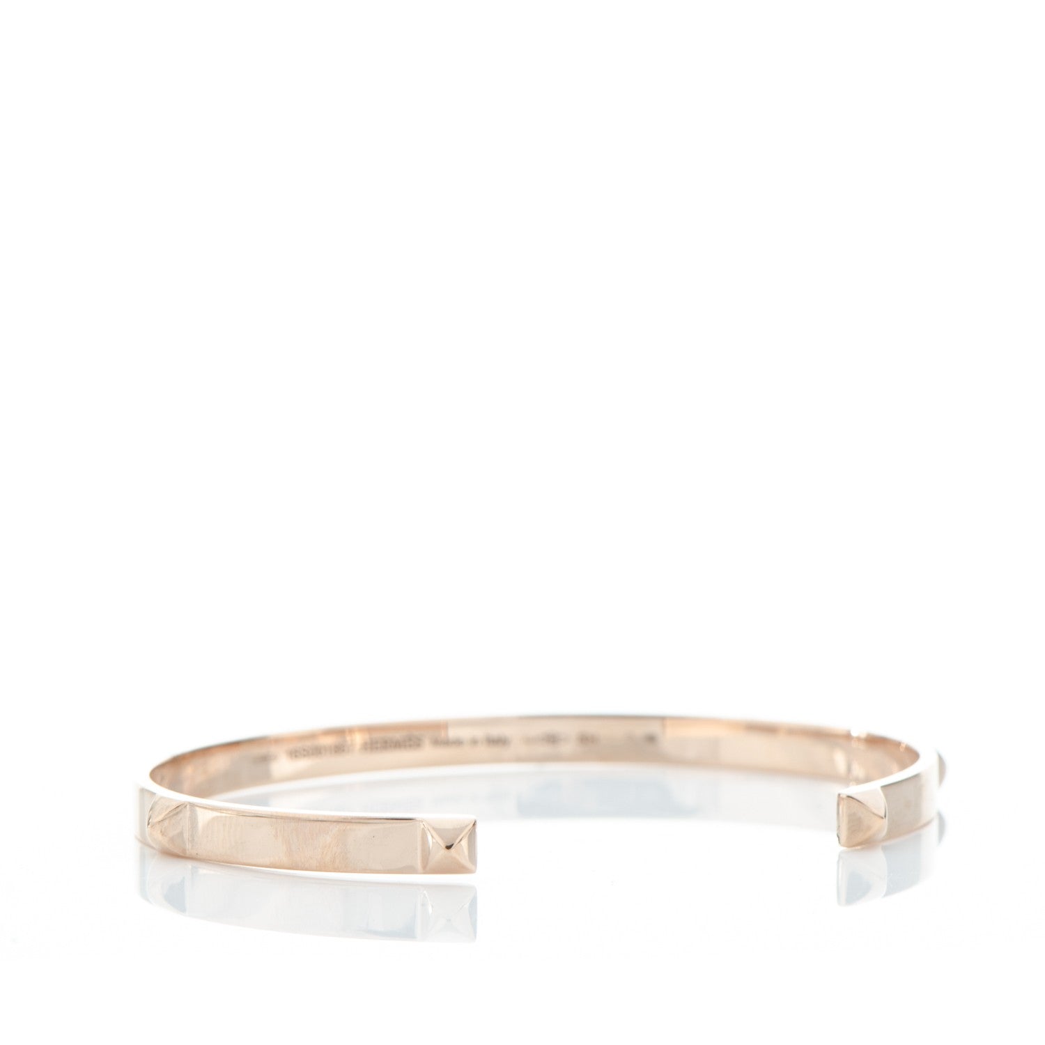 Hermes 18K Rose Gold Mini Clous Bracelet SH 3 of 4