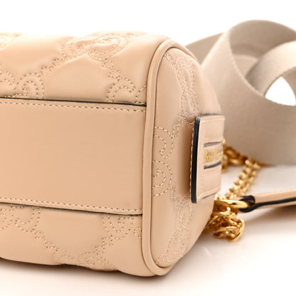 Gucci Calfskin GG Matelasse Mini Bowler Bag Naturale 9 of 9