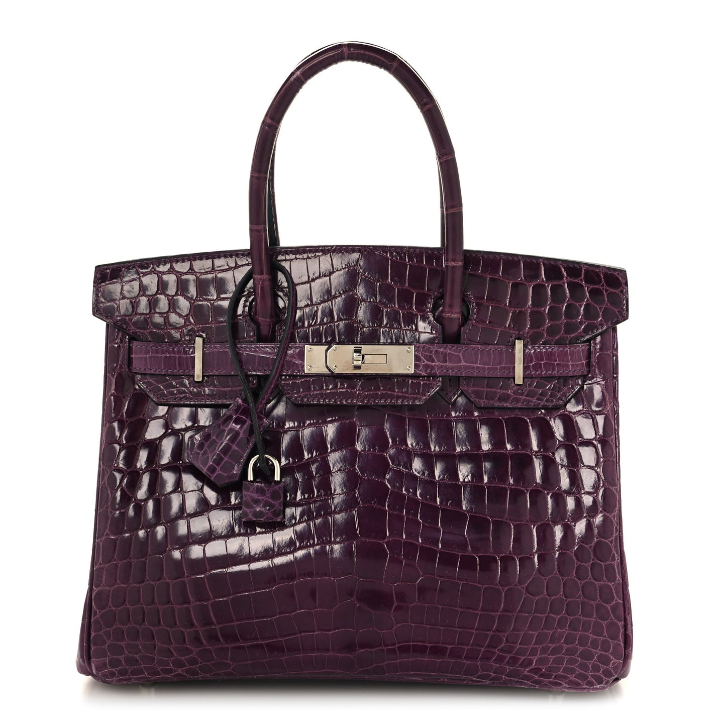Shiny Niloticus Crocodile Birkin 30 Amethyst