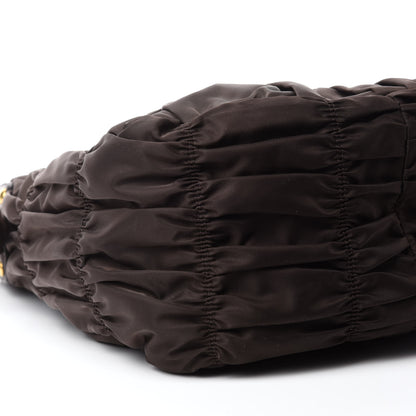 Prada Tessuto Nylon Gaufre Hobo Moro 6 of 10