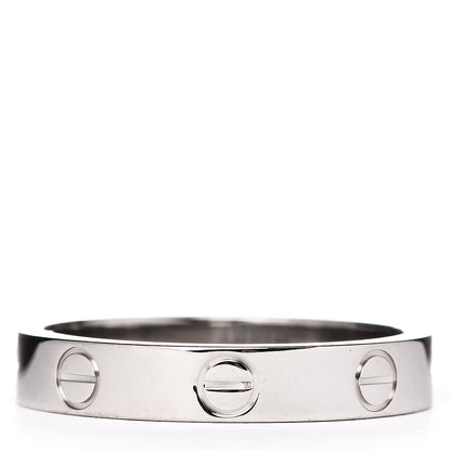 Cartier 18K White Gold 3.5mm LOVE Wedding Band Ring 54 6.75 4 of 5