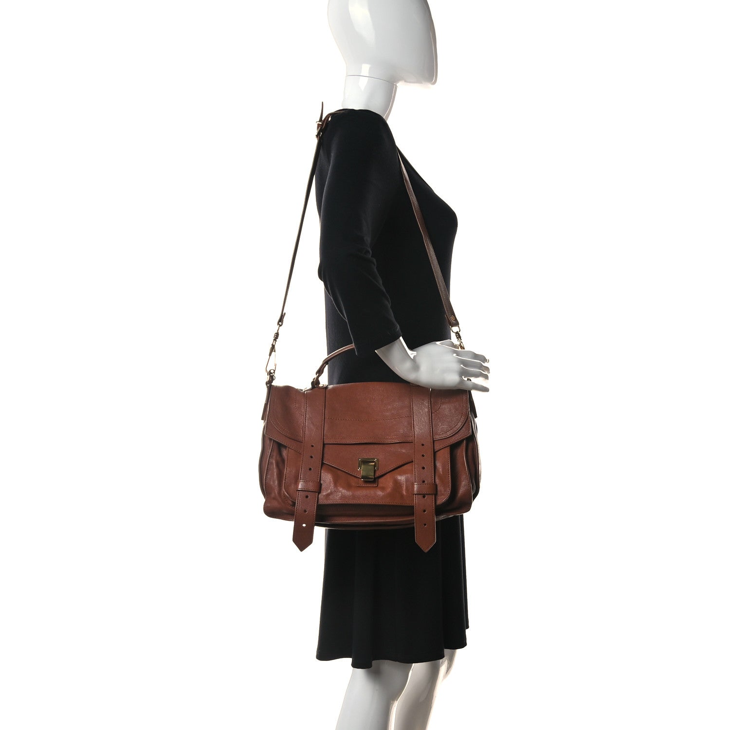 Proenza Schouler Lambskin Medium PS1 Satchel Saddle 2 of 13