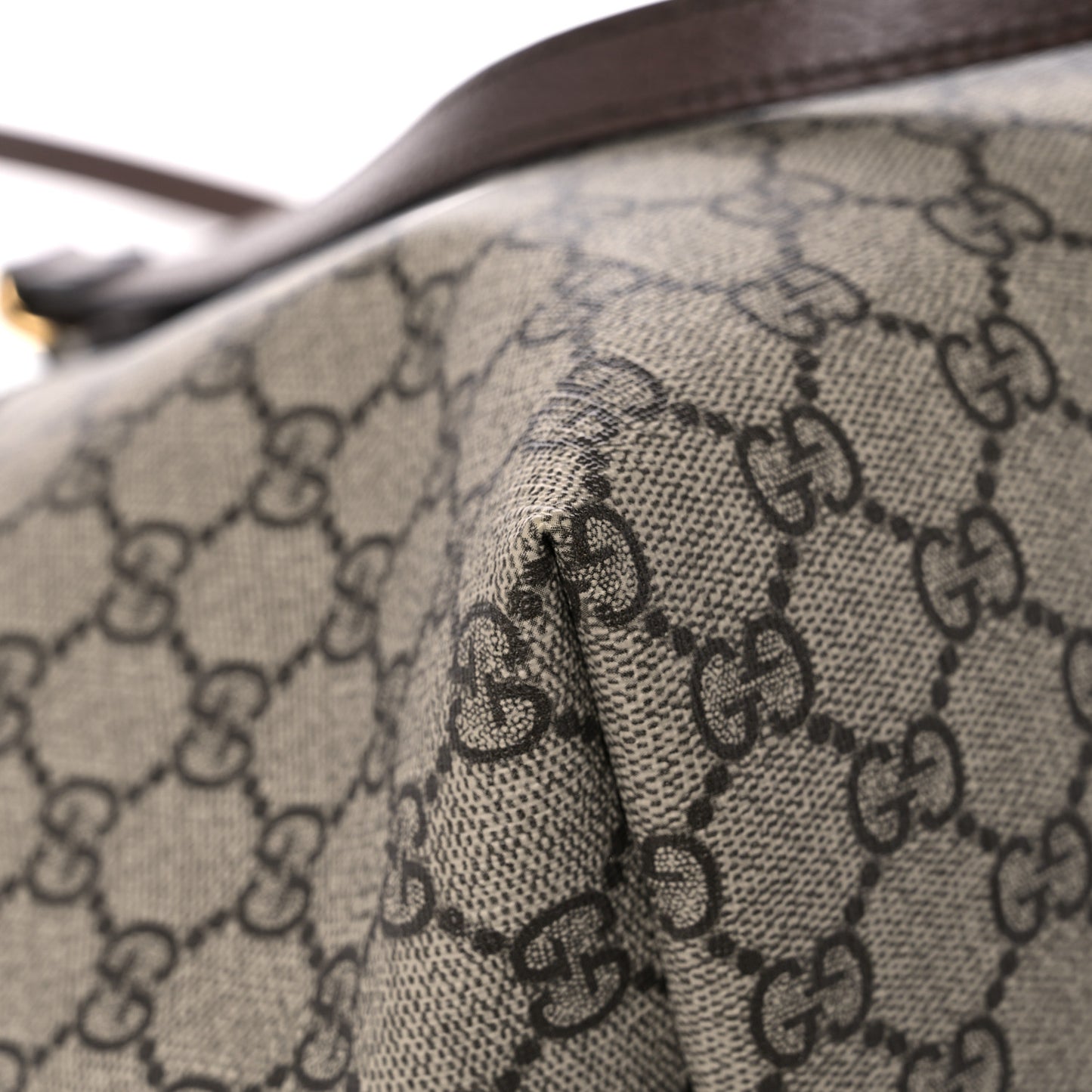 GG Supreme Monogram Medium Ophidia Shopping Tote Brown