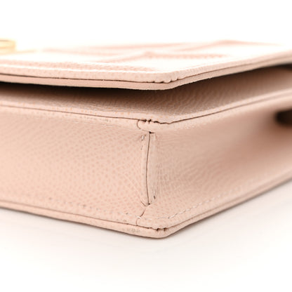 Christian Dior Grained Calfskin Diorama Wallet on Chain Pouch Rose Poudre 11 of 12