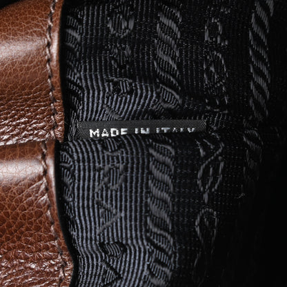 Prada Glace Calf Twin Pocket Tote Bruciato 9 of 18