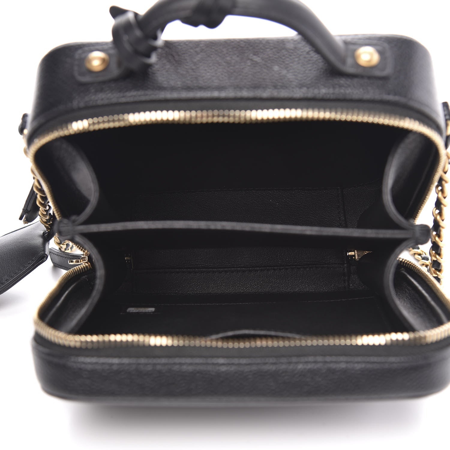 Chanel Caviar Quilted Small CC Filigree Vanity Case Black 5 of 11