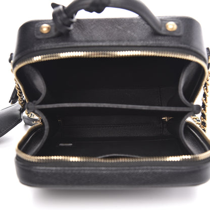 Chanel Caviar Quilted Small CC Filigree Vanity Case Black 5 of 11
