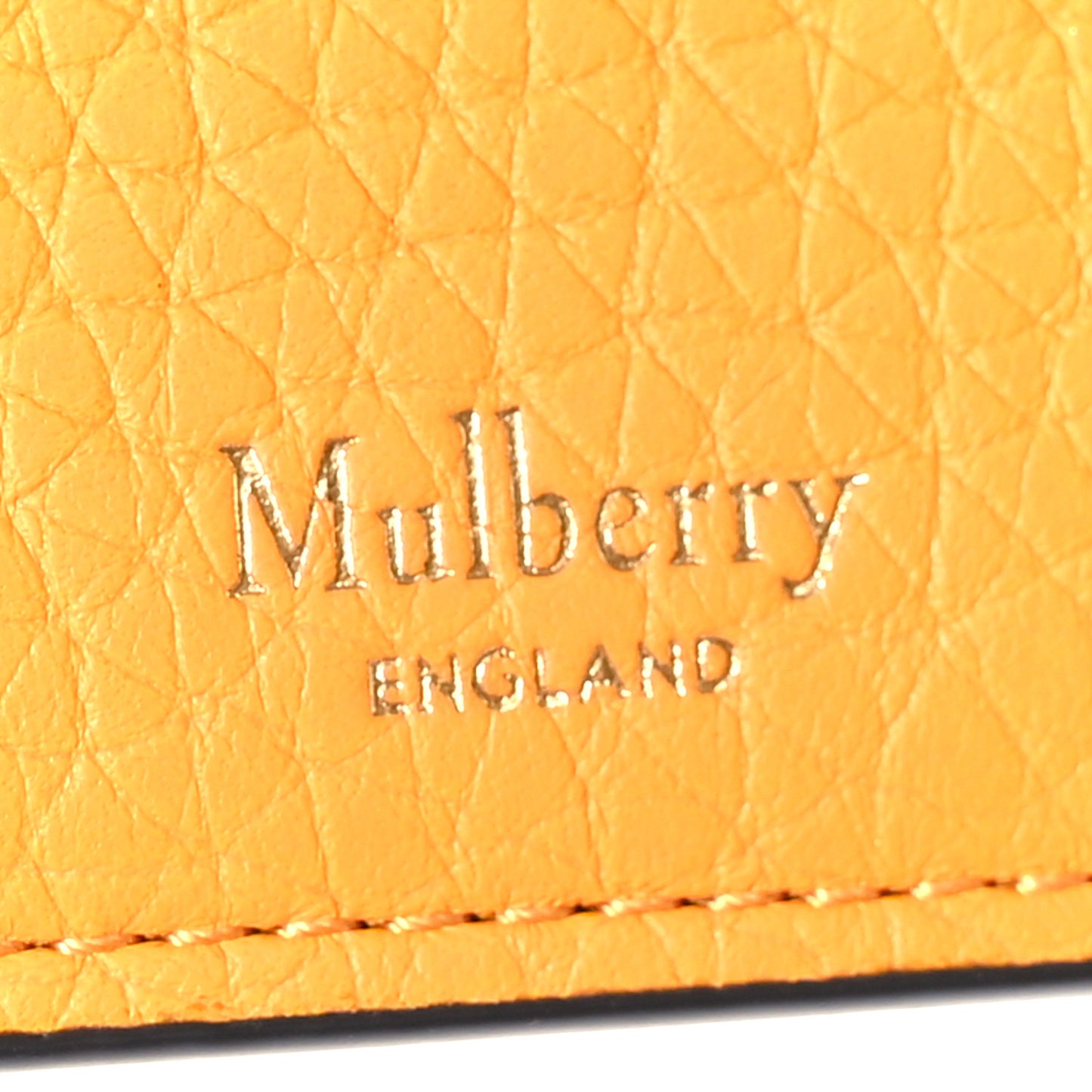 Heavy Grain Zipped Credit Card Slip Double Yellow