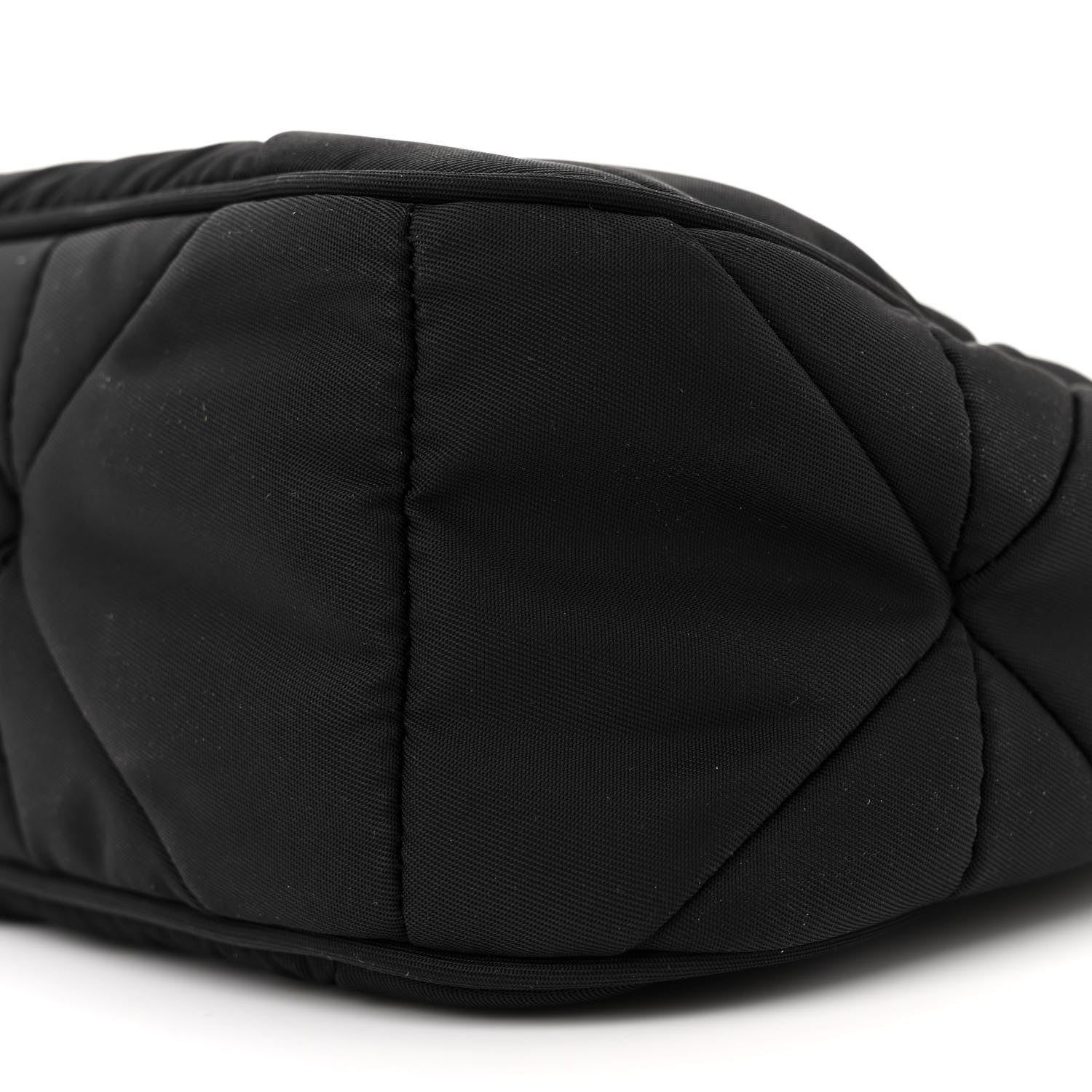 Prada Re-Nylon Triangle Padded Patchwork Shoulder Bag Black 9 of 9