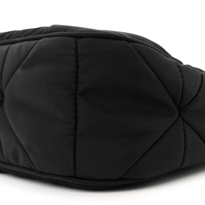 Prada Re-Nylon Triangle Padded Patchwork Shoulder Bag Black 9 of 9