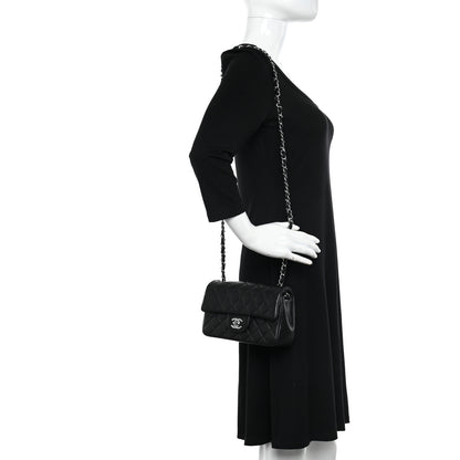 Chanel Lambskin Quilted Mini Rectangular Flap Black 3 of 10
