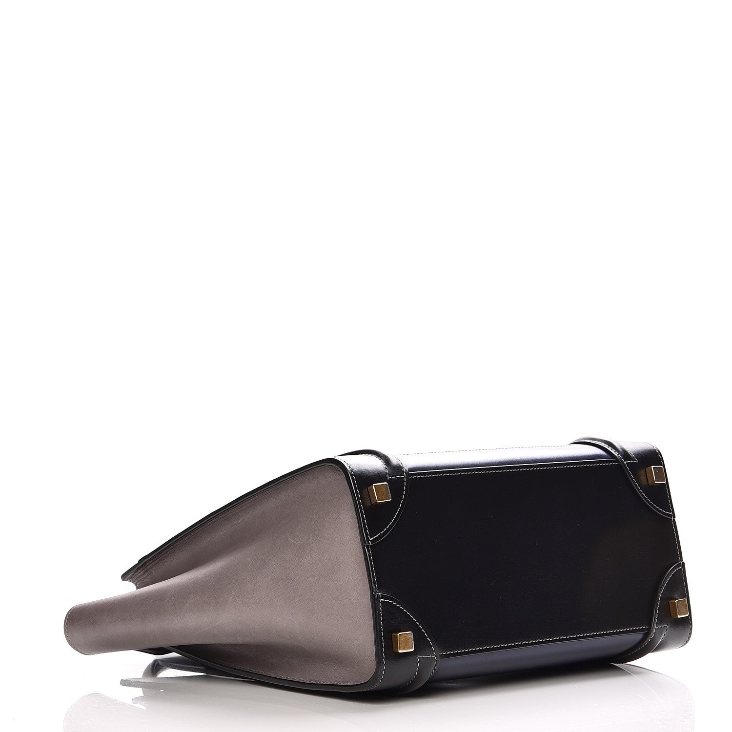 Celine Glazed Calfskin Micro Tri-Color Luggage Dark Blue 4 of 8