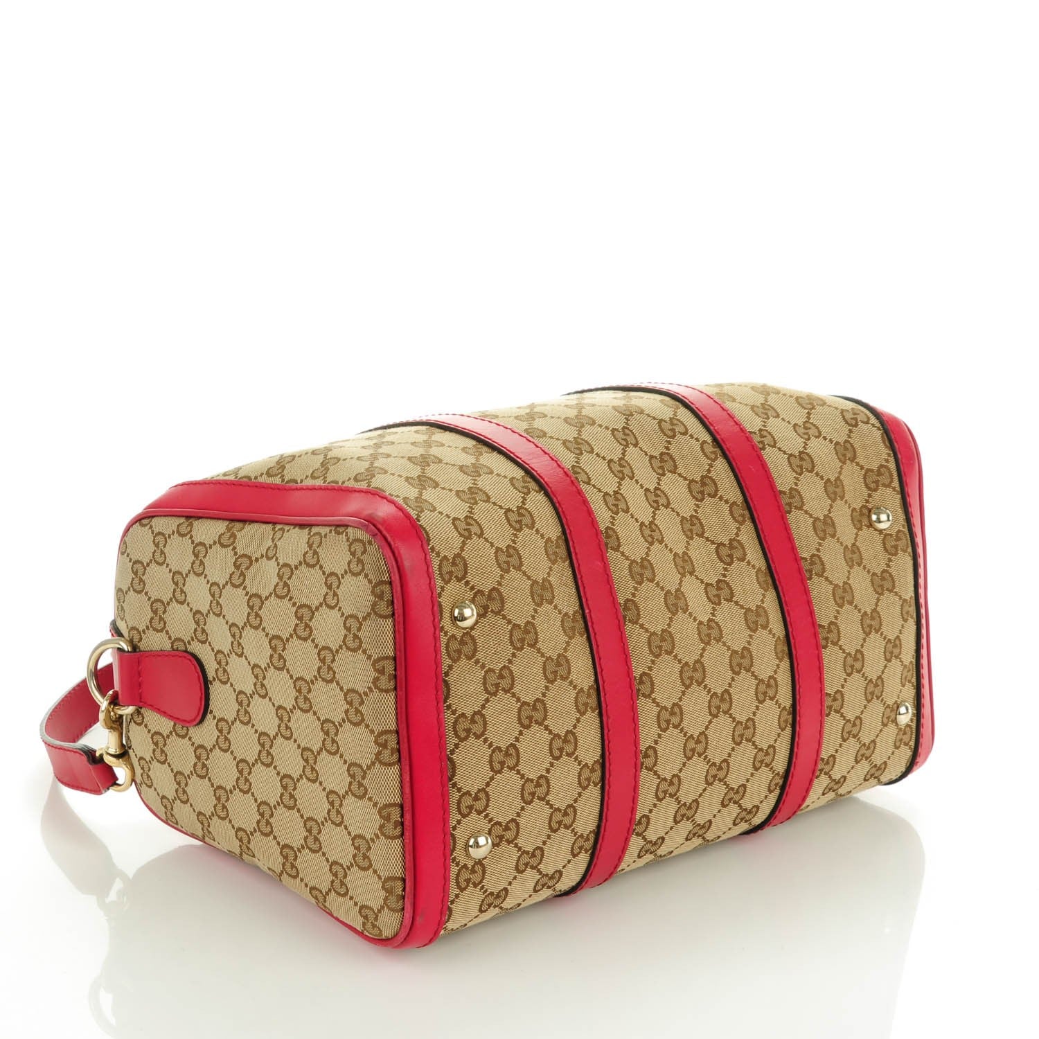 Gucci Monogram Medium Joy Boston Beige Red 4 of 8