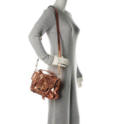Proenza Schouler Metallic Lambskin Tiny PS1 Satchel Copper 2 of 8