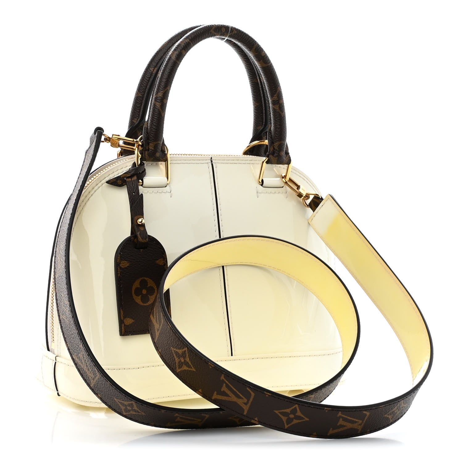 Louis Vuitton Patent Monogram Alma BB White 3 of 13