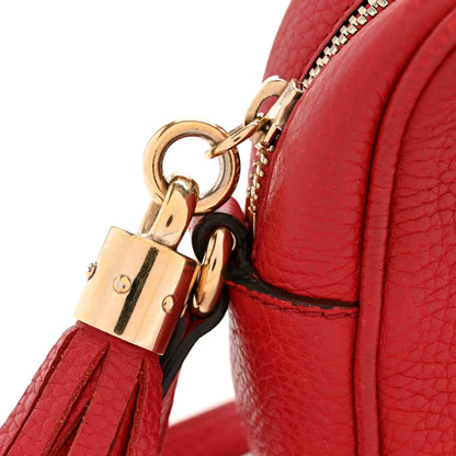 Gucci Pebbled Calfskin Small Soho Disco Bag Tabasco Red 11 of 12