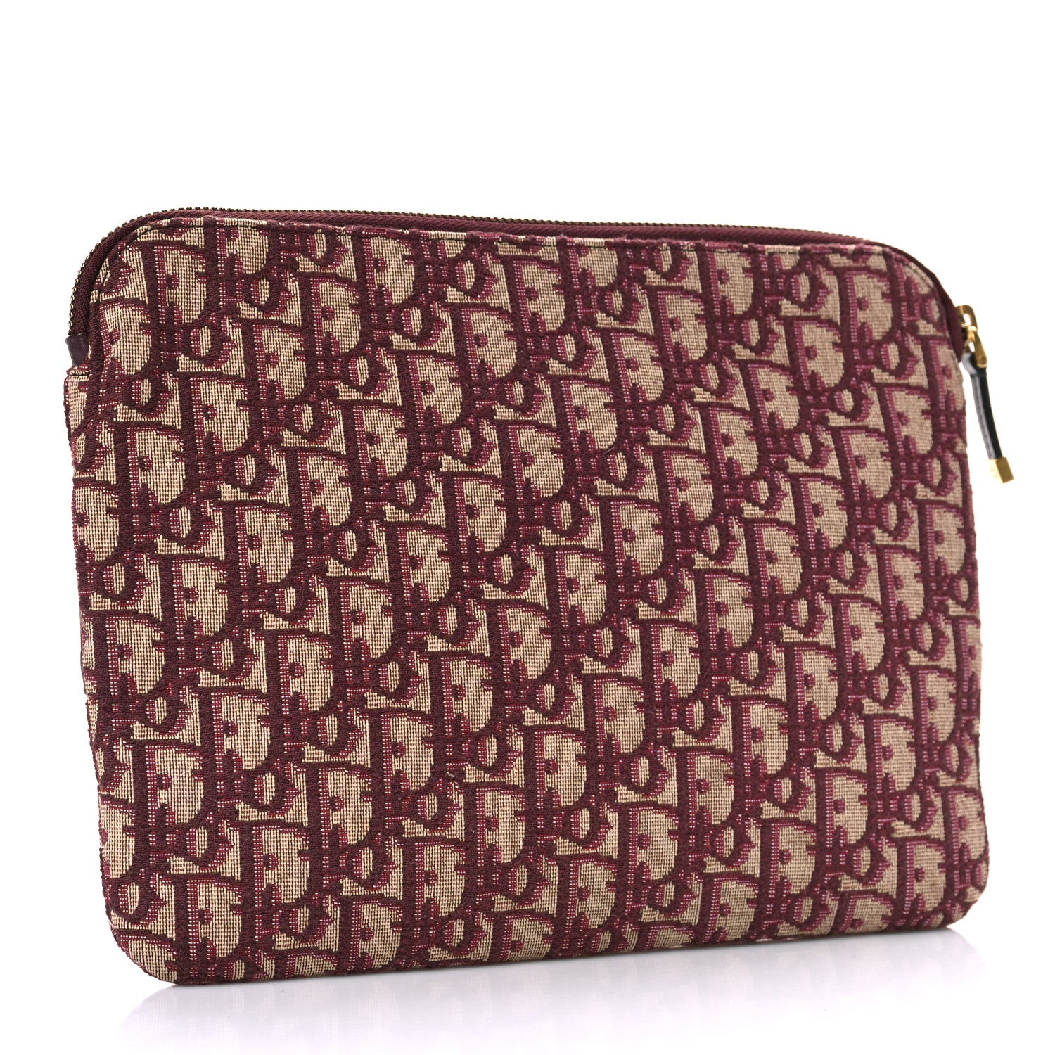 Christian Dior Oblique Logo Pouch Burgundy 3 of 8