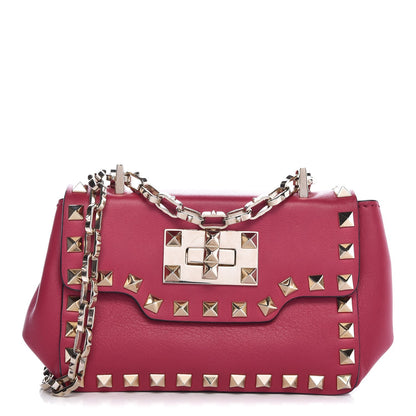 Valentino Garavani Vitello Small Rockstud Chain Strap Shoulder Bag Cyclamin 1 of 7