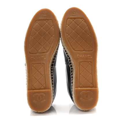 Chanel Lambskin CC Espadrilles 37 Black 5 of 8
