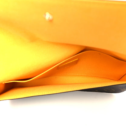 Louis Vuitton Monogram 2022 Christmas Animation New York Soho Pochette Felicie Chain Wallet Yellow 6 of 14
