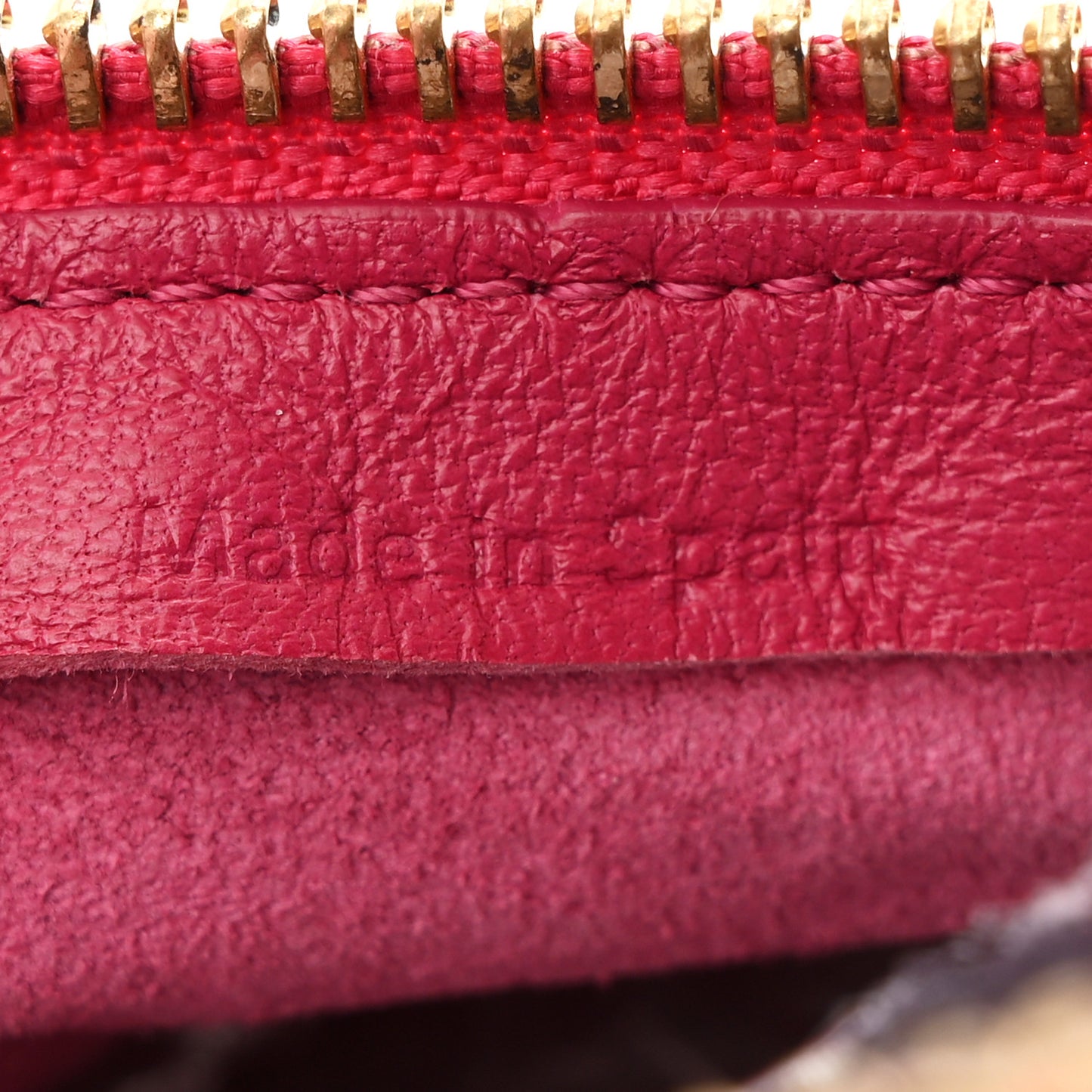Lambskin Pleated Bracelet Pouch Chain Shoulder Bag Rouge Blossoms