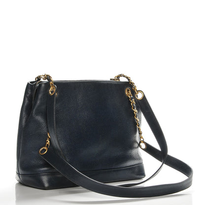Chanel Caviar CC Shoulder Bag Navy 3 of 8