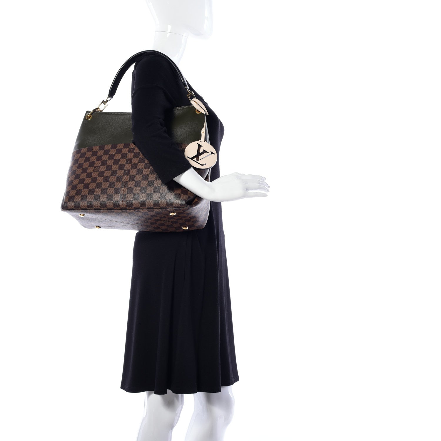 Louis Vuitton Damier Ebene Calfskin Maida Khaki 2 of 11