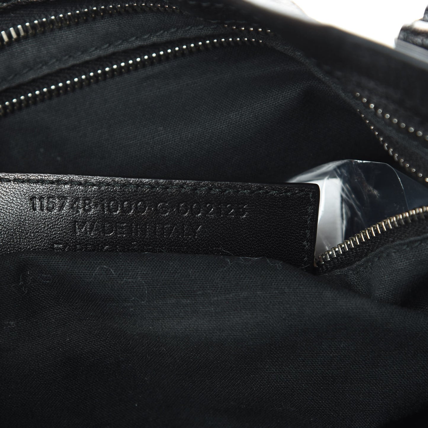 Chevre Silver Metallic Edge Hardware City Black
