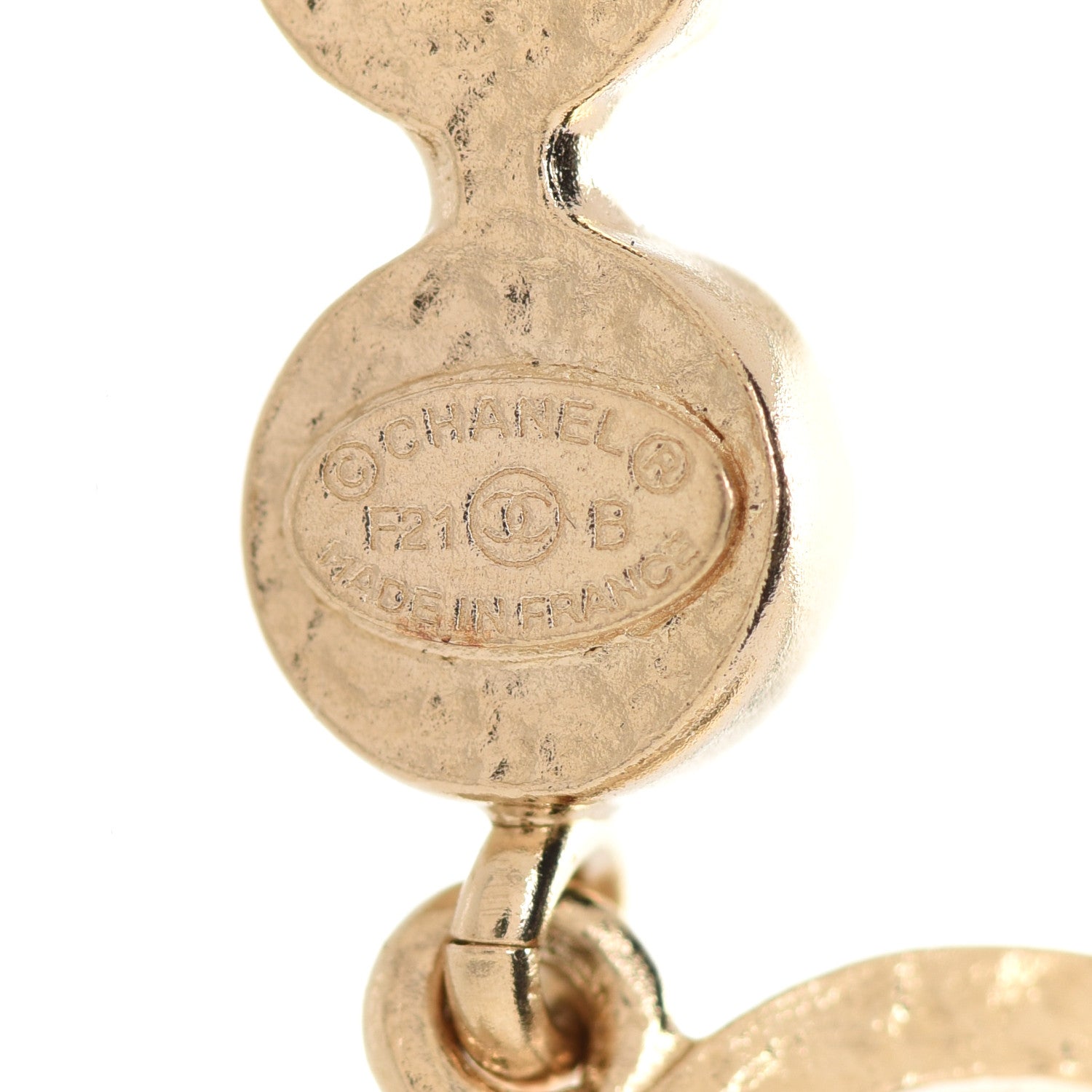 Chanel Crystal CC Drop Earrings Gold 4 of 5