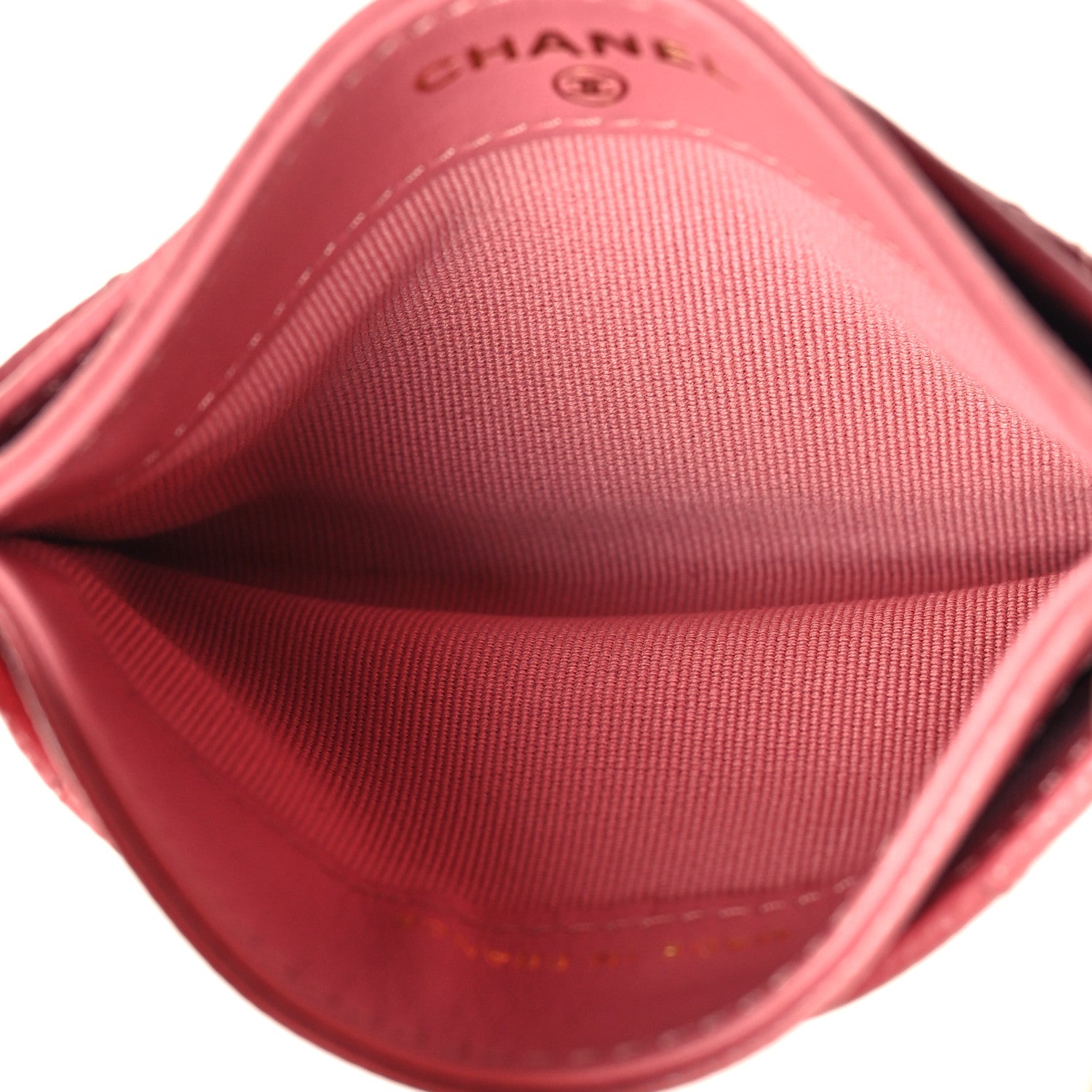 Chanel Caviar Quilted Card Holder Pink 5 of 10