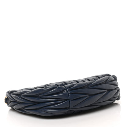 Miu Miu Nappa Matelasse Small Wander Hobo Baltico 4 of 8