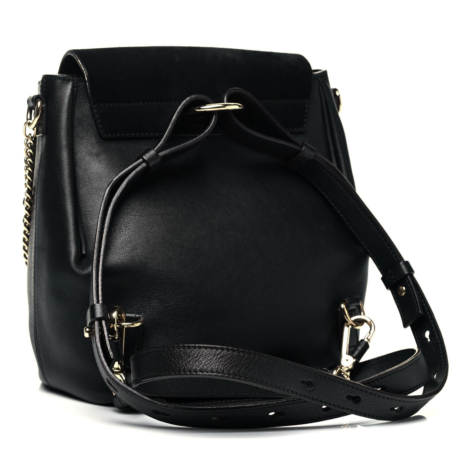 Chloe Suede Calfskin Small Faye Backpack Black 3 of 9
