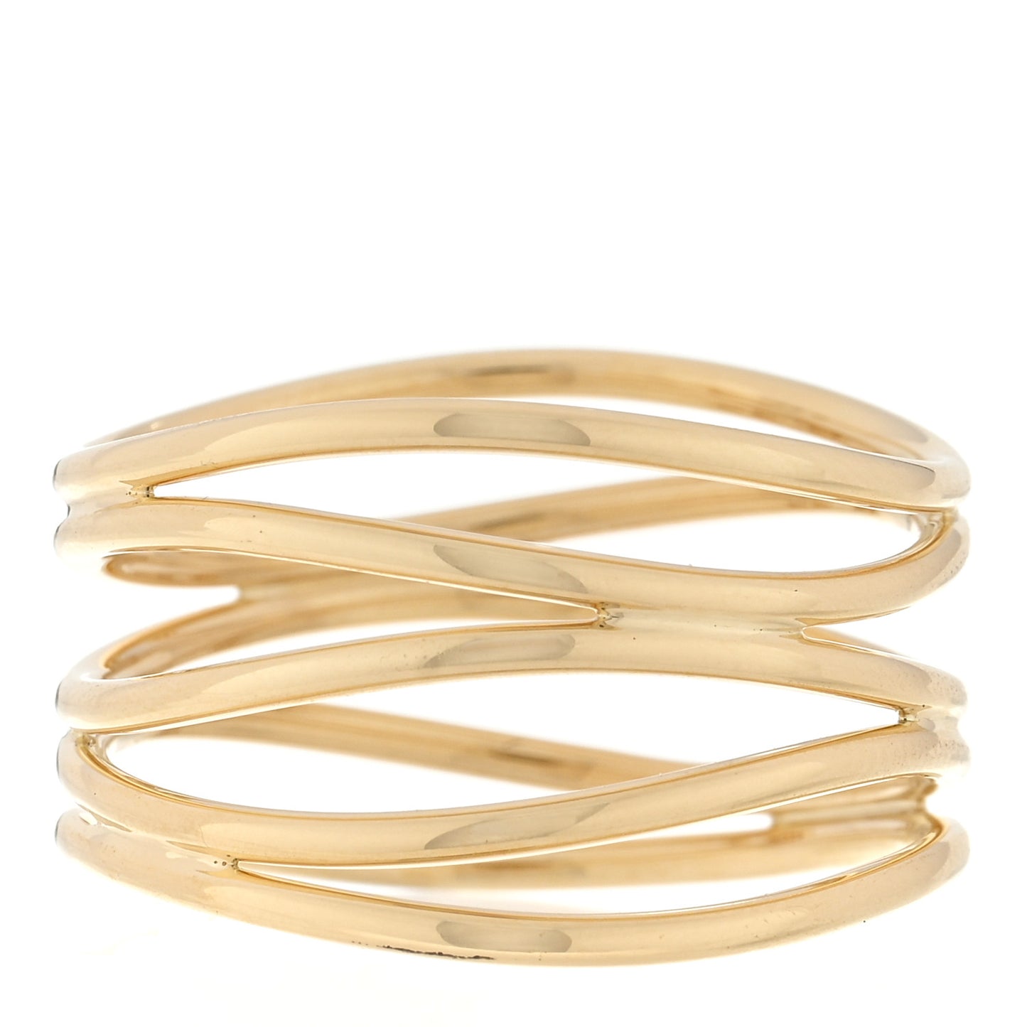 18K Yellow Gold Elsa Peretti 5 Row Wave Ring 56 7.5