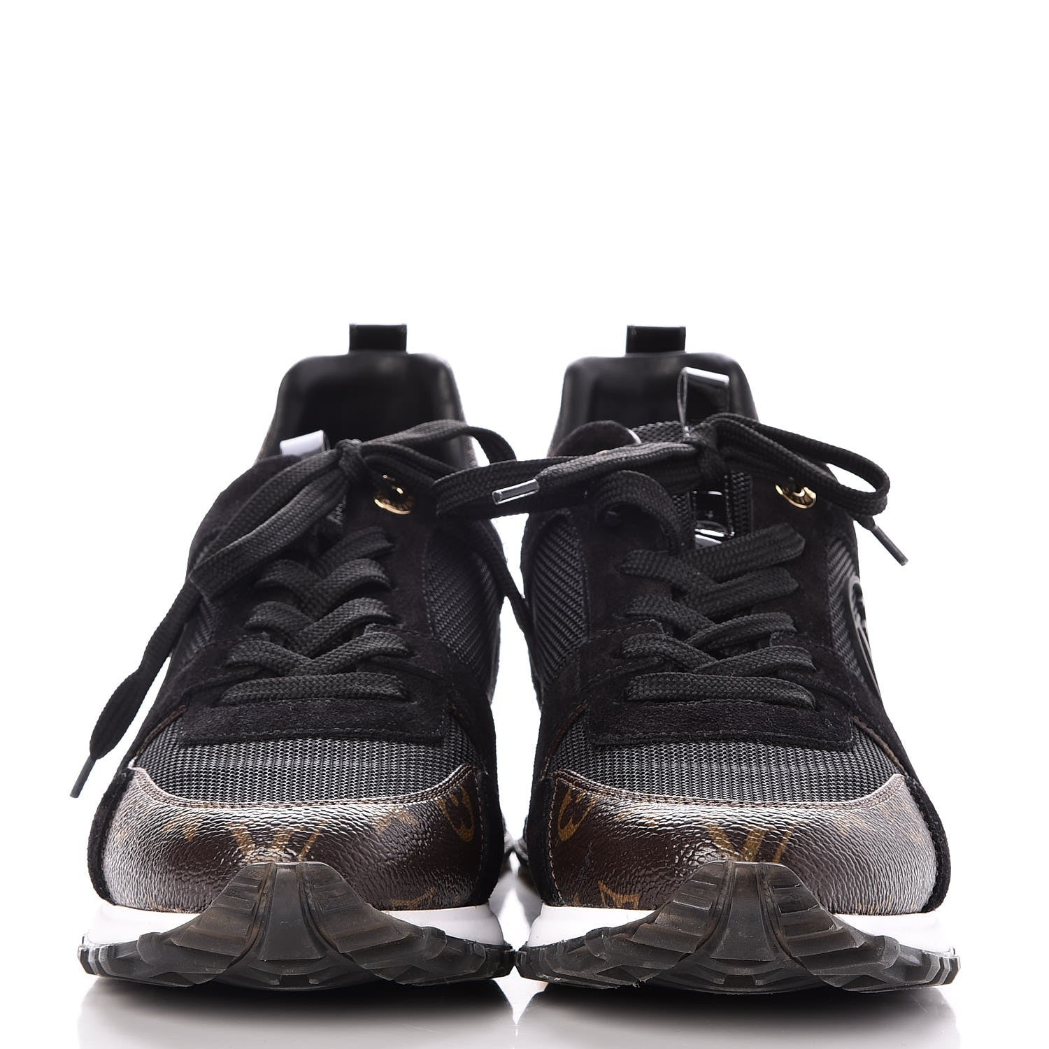 Louis Vuitton Suede Monogram Run Away Sneakers 39 Black 2 of 7