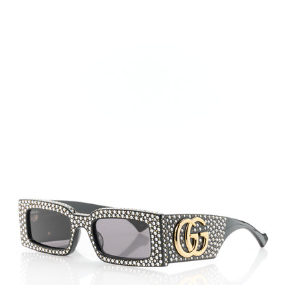 Gucci Acetate Crystal Studded Sunglasses GG1425S Black 1 of 9