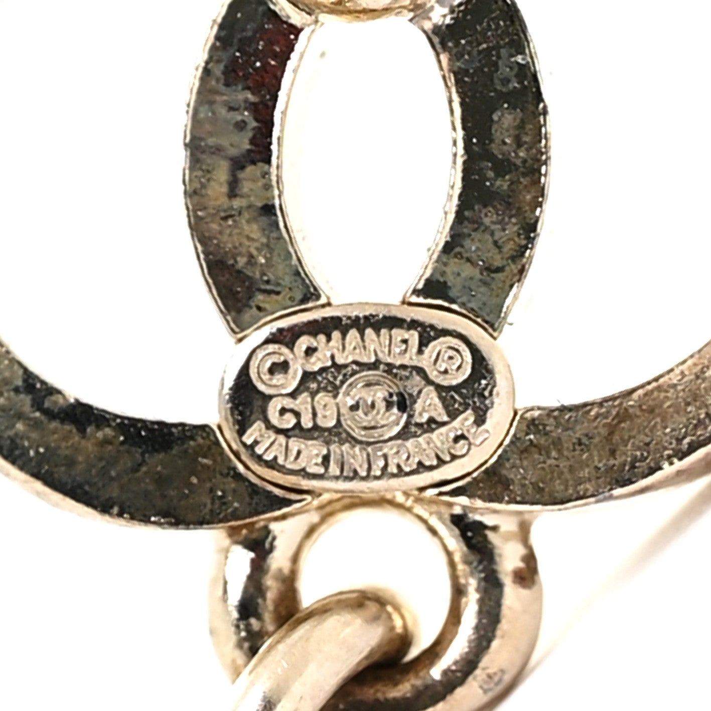 Chanel Pearl CC Drop Earrings Gold 4 of 5