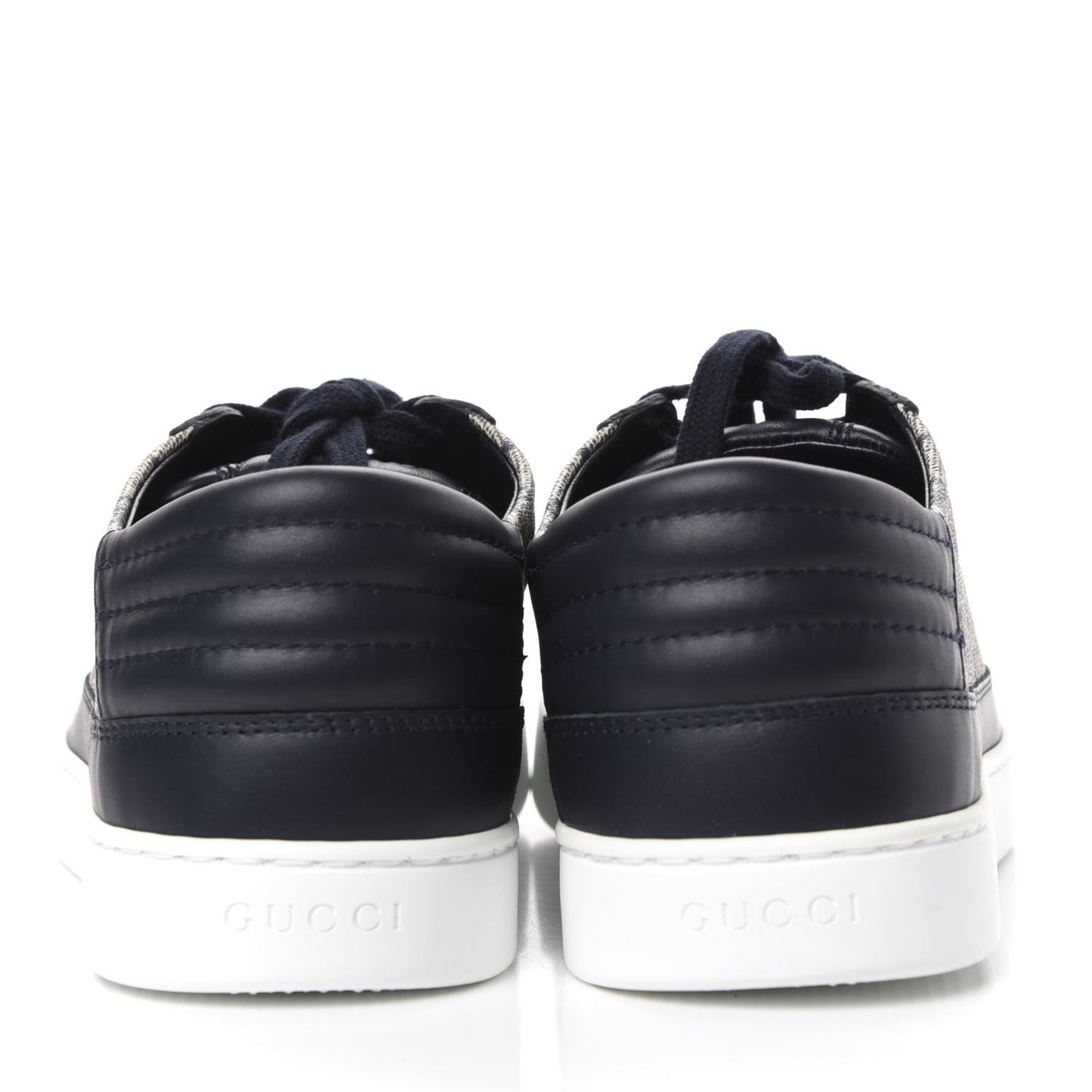 GG Supreme Monogram Calfskin Mens Low Top Sneakers 9.5 Blue Beige