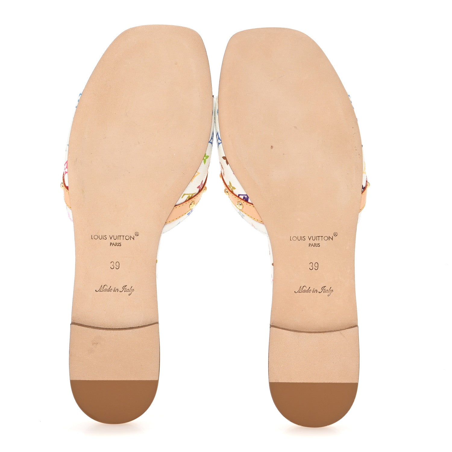 Louis Vuitton LV X TM Monogram Multicolor 6AM Flat Mule Sandals 39 White 6 of 10