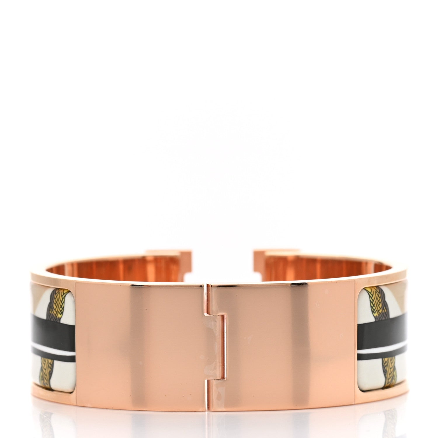 Hermes Enamel Wide Print Cliquetis Clic Clac H Bracelet Songe Nuit 3 of 4